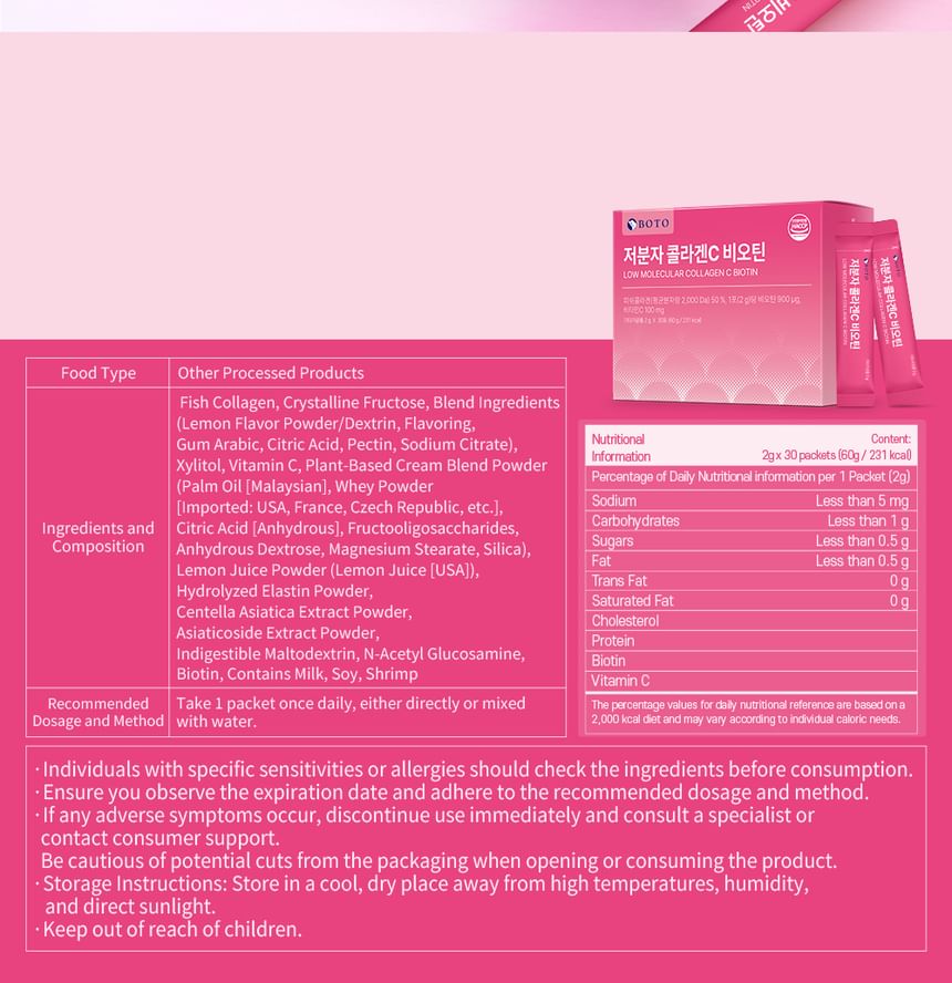 BOTO - Laagmoleculair collageen C-biotine