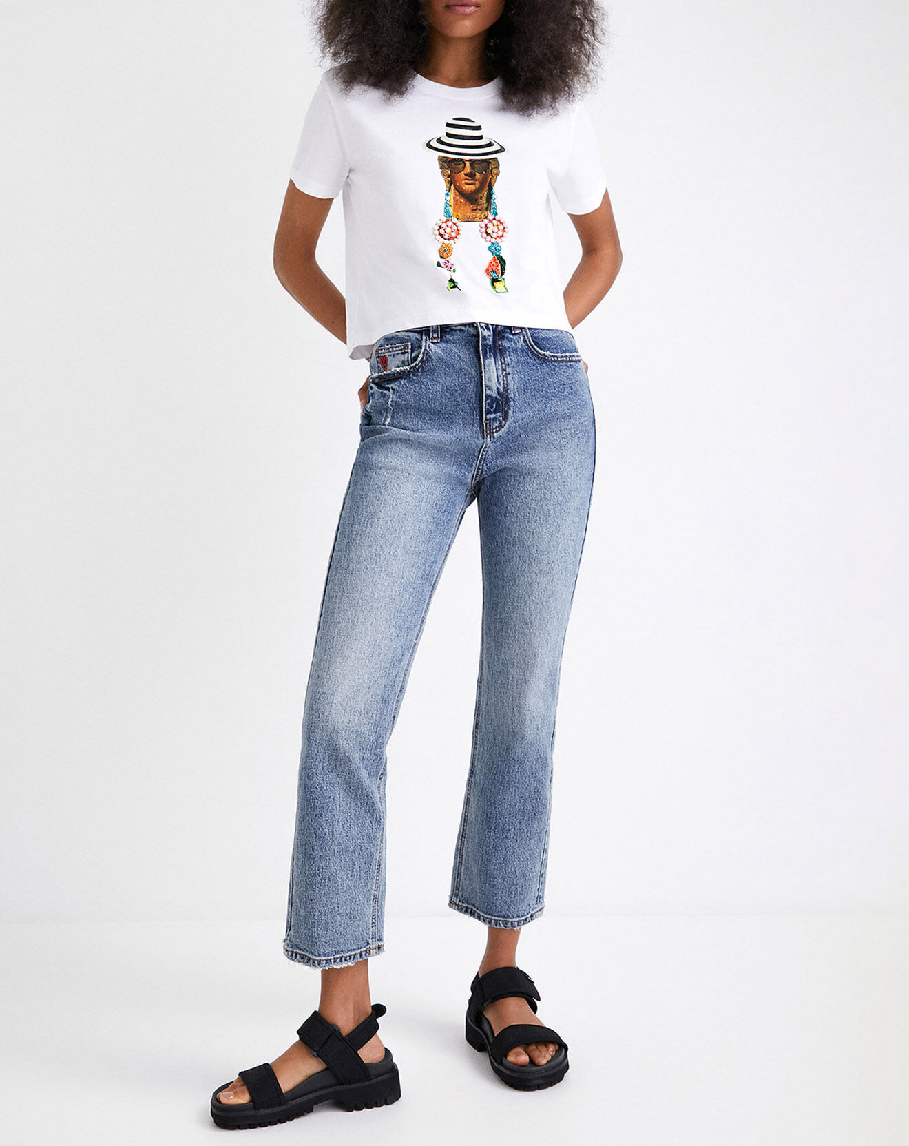Desigual T-Shirt Herma blanc