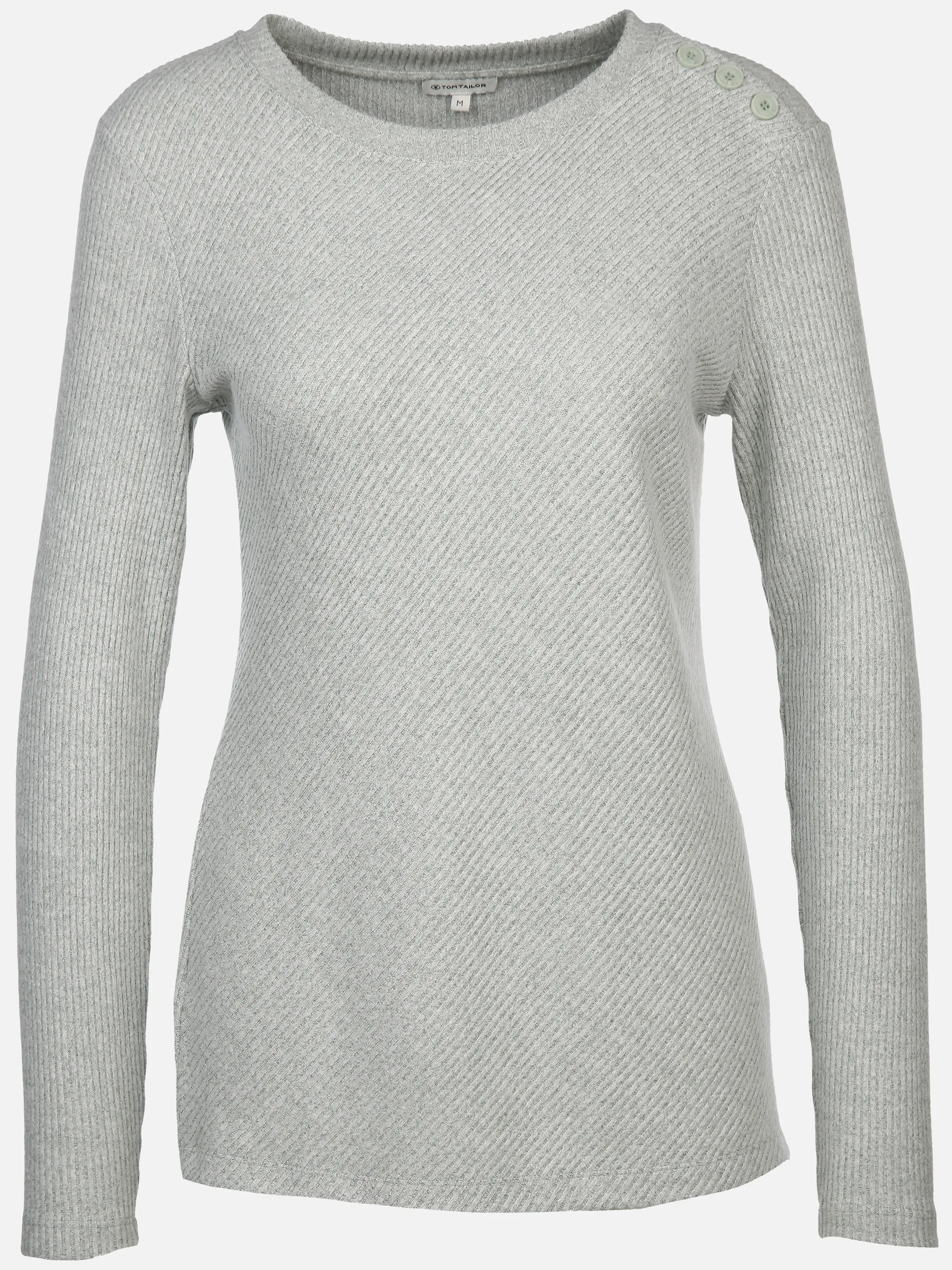 Damen Strickshirt mit Knöpfen auf der Schulter