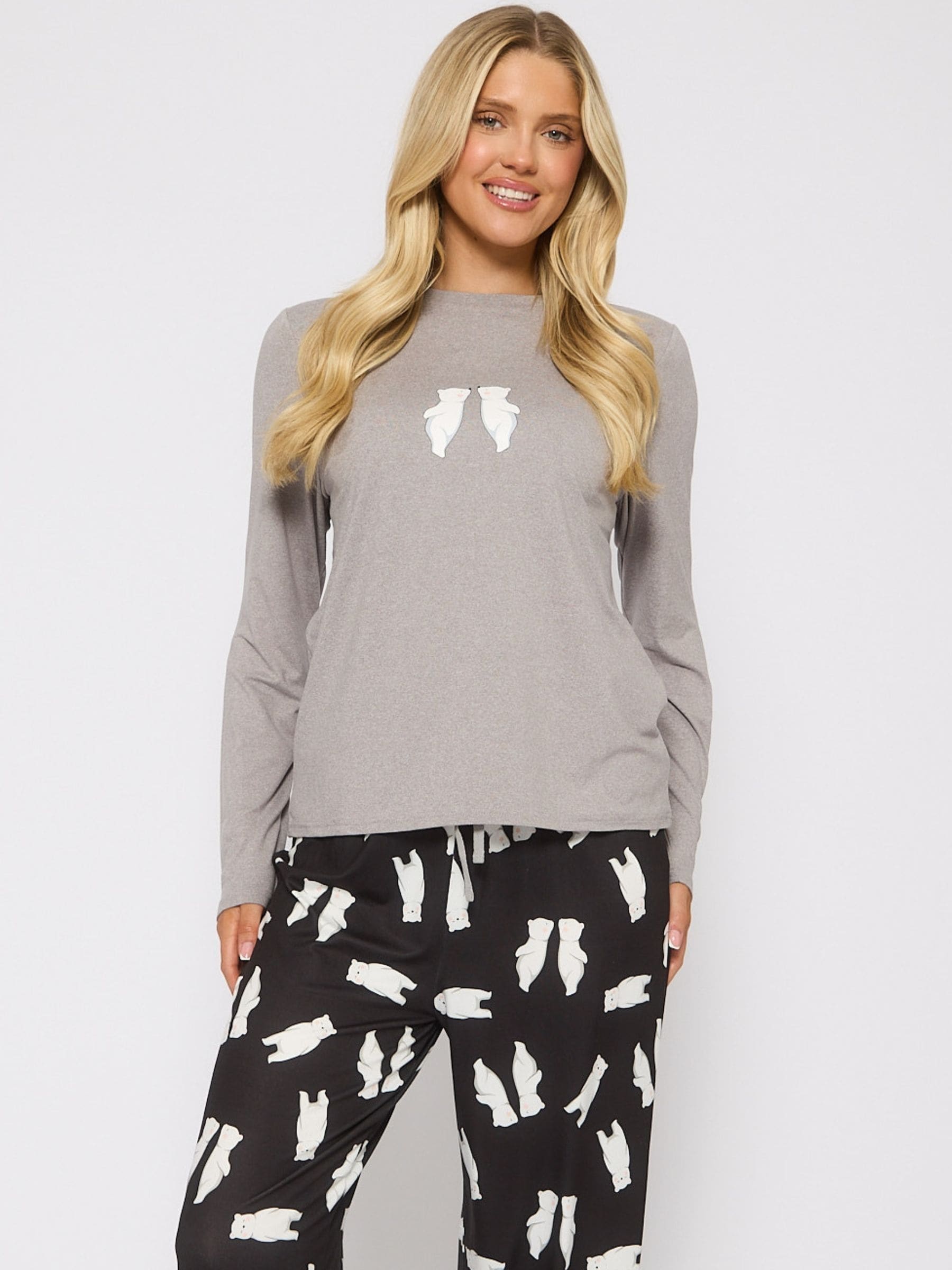 Loungeable Christmas Polar Bear Long Pyjama Set