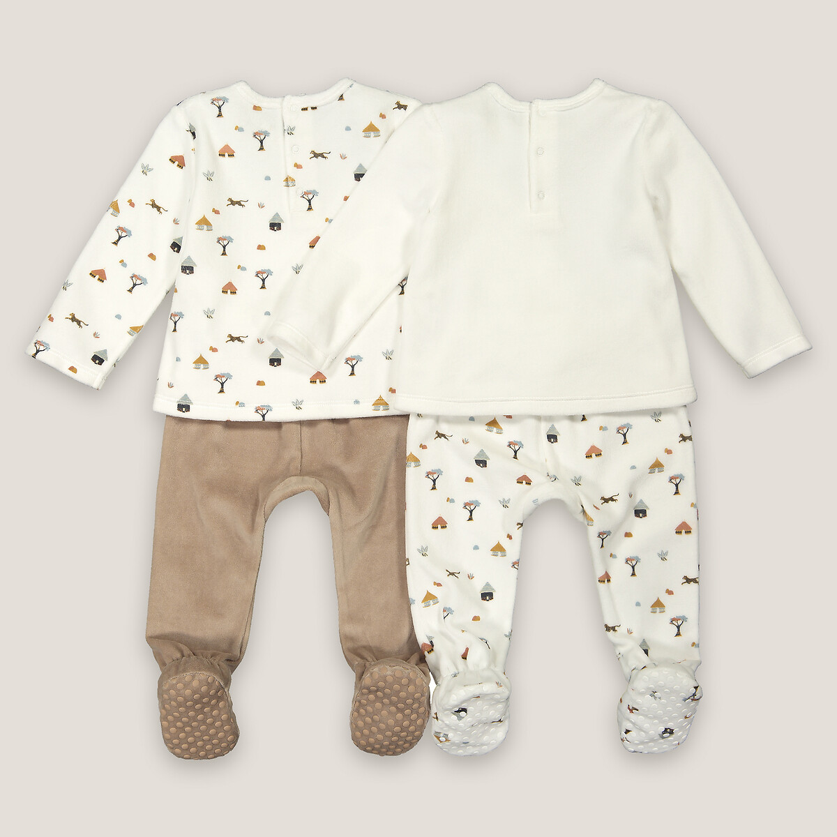 COLEÇÕES LA REDOUTE<br>Conjunto van 2 pijamas em fluweel