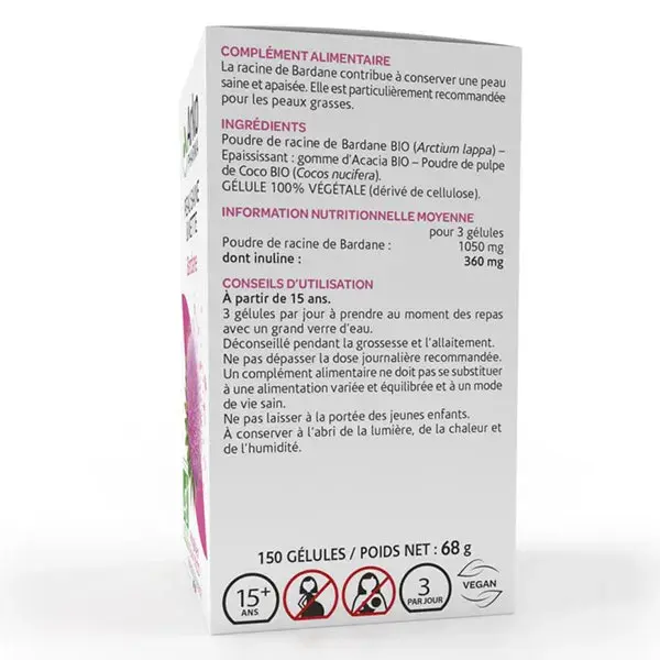 Arkopharma Arkogélules Bardane Bio 150 gélules