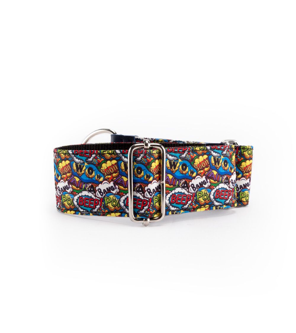 Coleira ajustável Pamppy Galgo Speedy com bip em cores vibrantes para cães.