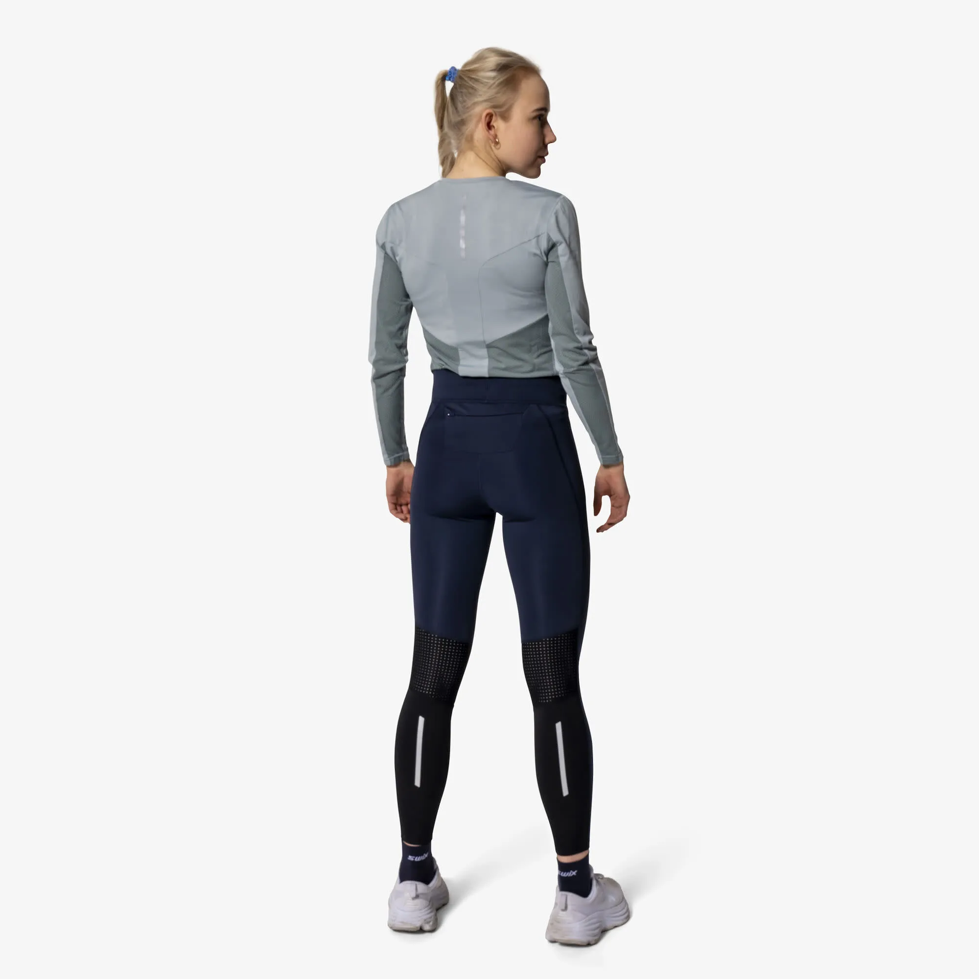 Swix Women's Pace High Waist Tights Dark Navy