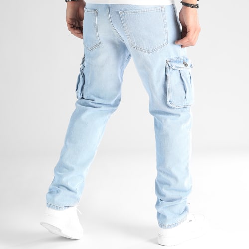 Jean Relaxed Fit Avec Poches Cargo 2787 Bleu Denim Wash