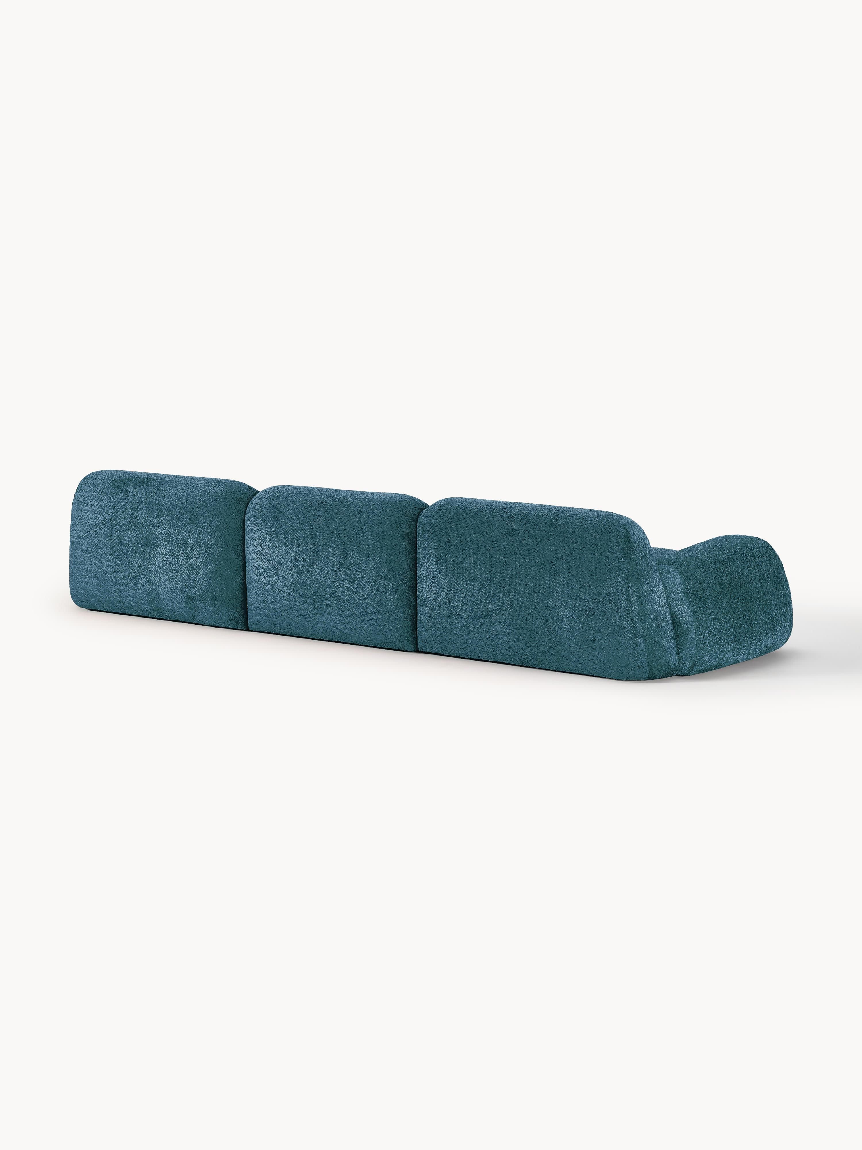Modulaire bank Wolke (4-zits) van teddy bouclé