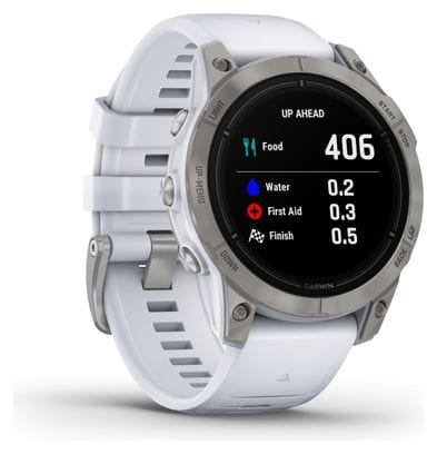 Montre de Sport Garmin Epix Pro Gen 2 Sapphire Titane 47mm Blanc Argent