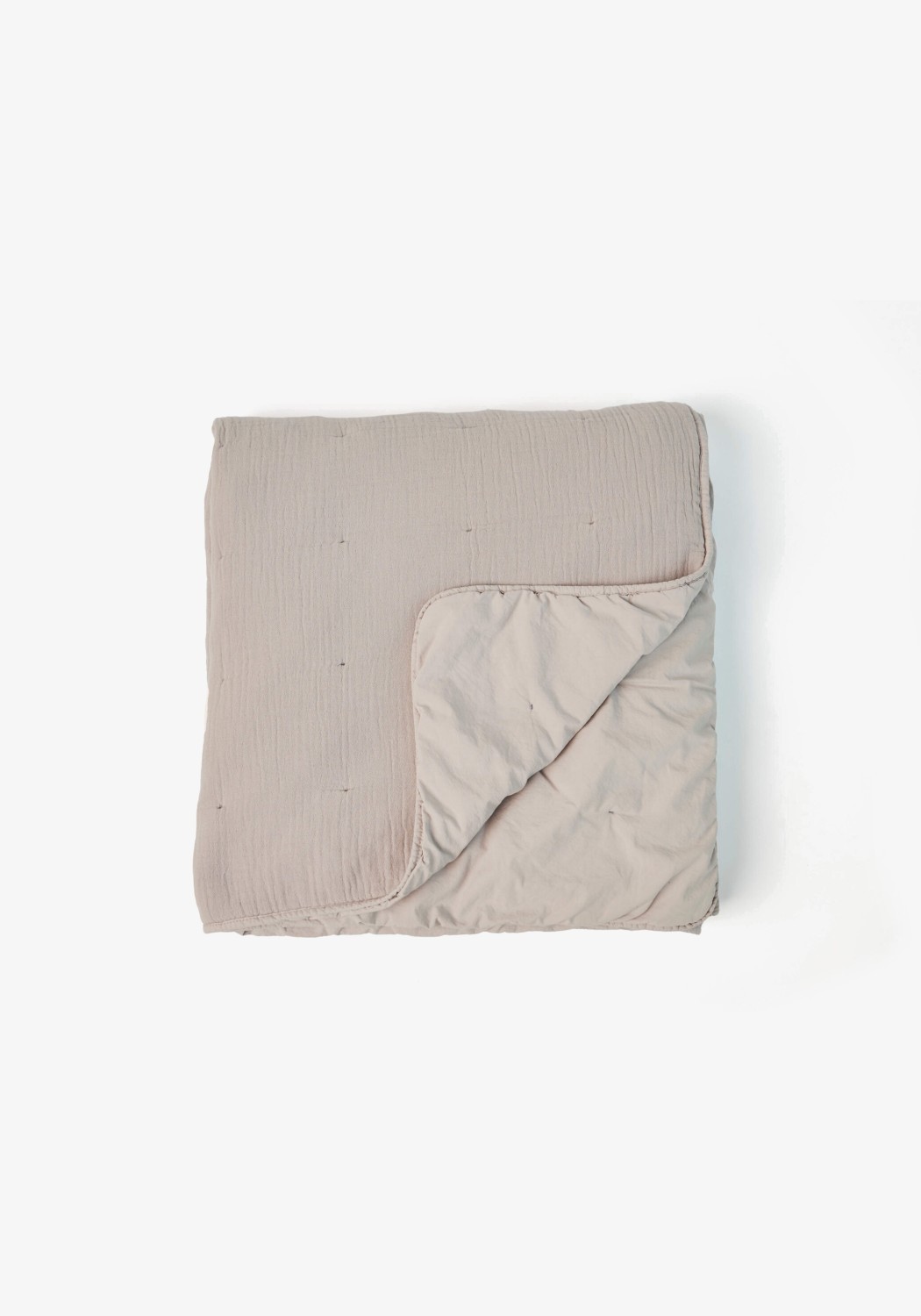 Lavie Wohndecke aus Bio-Baumwolle Nora Quilt Taupe