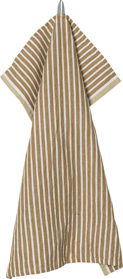 ferm LIVING Hale Tea Towel - Golden Brown/Silve Golden brown