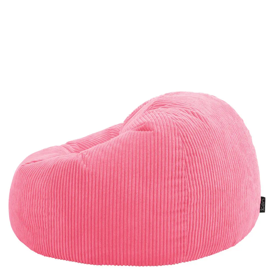 Set van 2 icon Zitzak Kingston - Corduroy Zitzak Volwassenen - Bubblegum