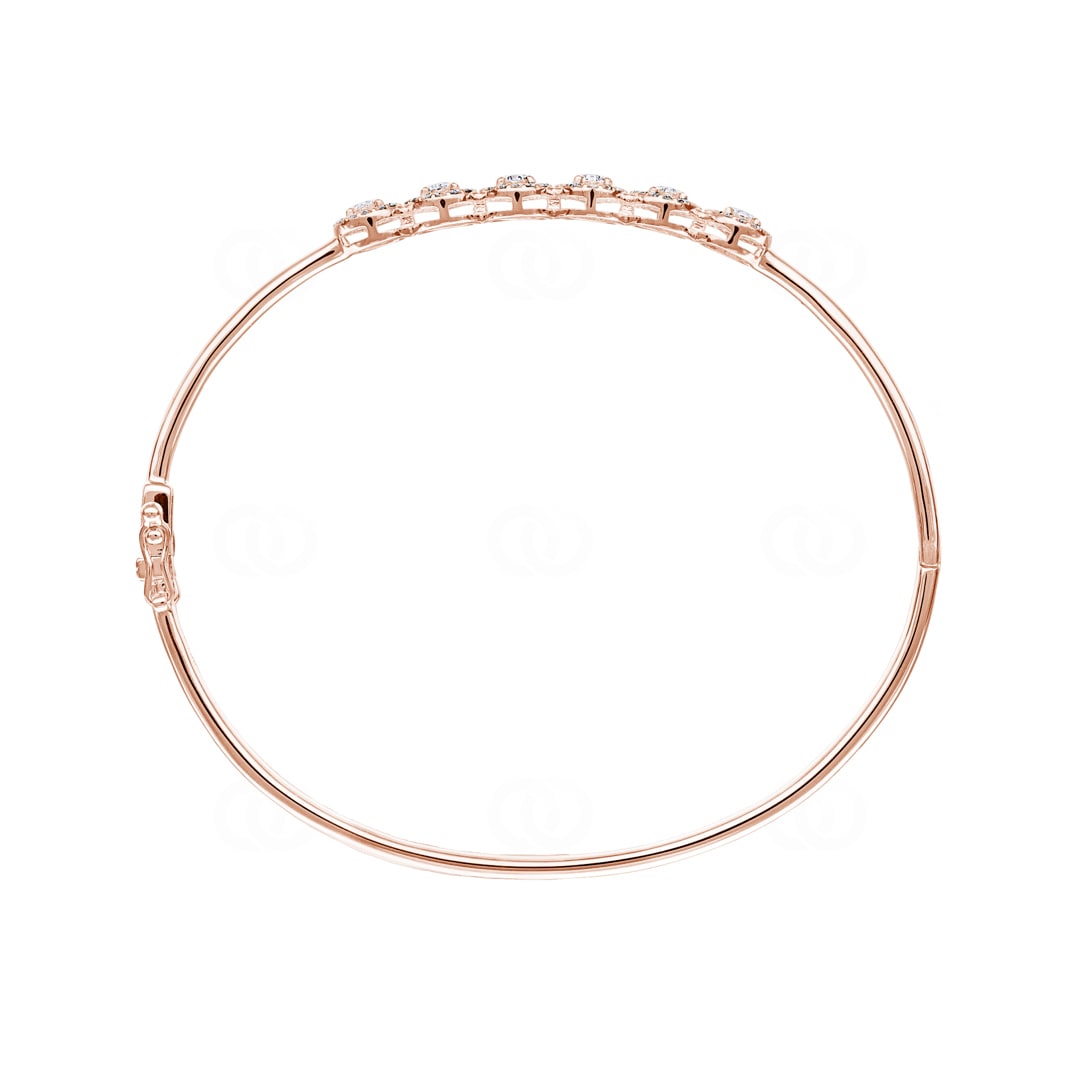 1.00 Karat Halo Diamantarmreif 750/18 K Roségold