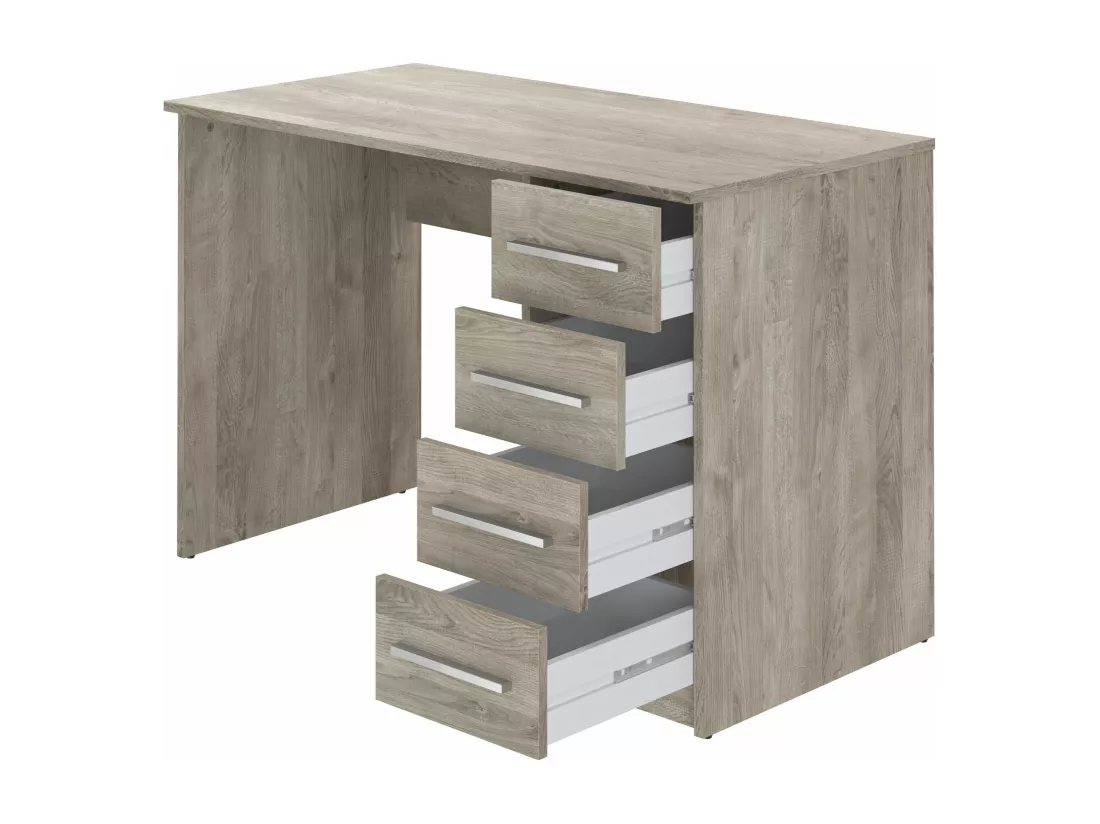 Bureau SAME 4 tiroirs 110x56x74 cm chêne TALESA