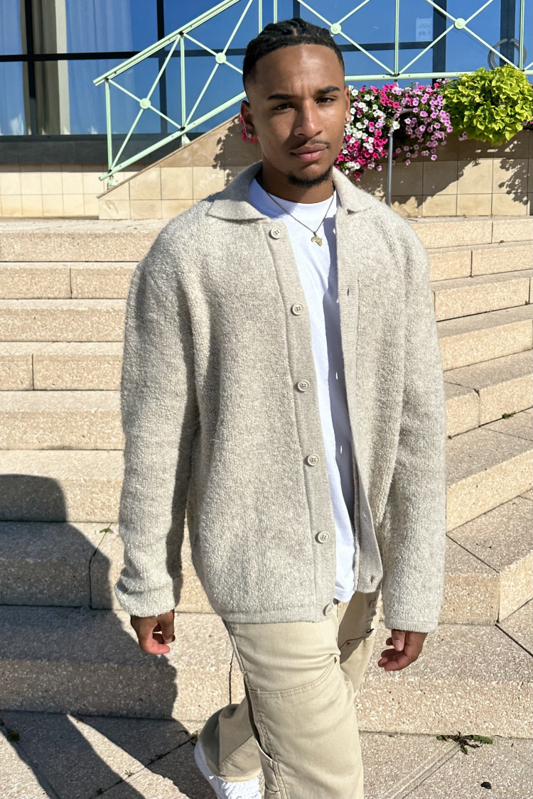 Gilet beige en laine