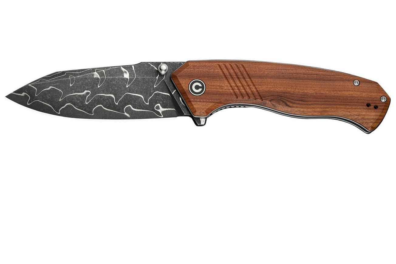 Civivi Placoid C23079-DS1 Damascus, Guibourtia Wood, zakmes