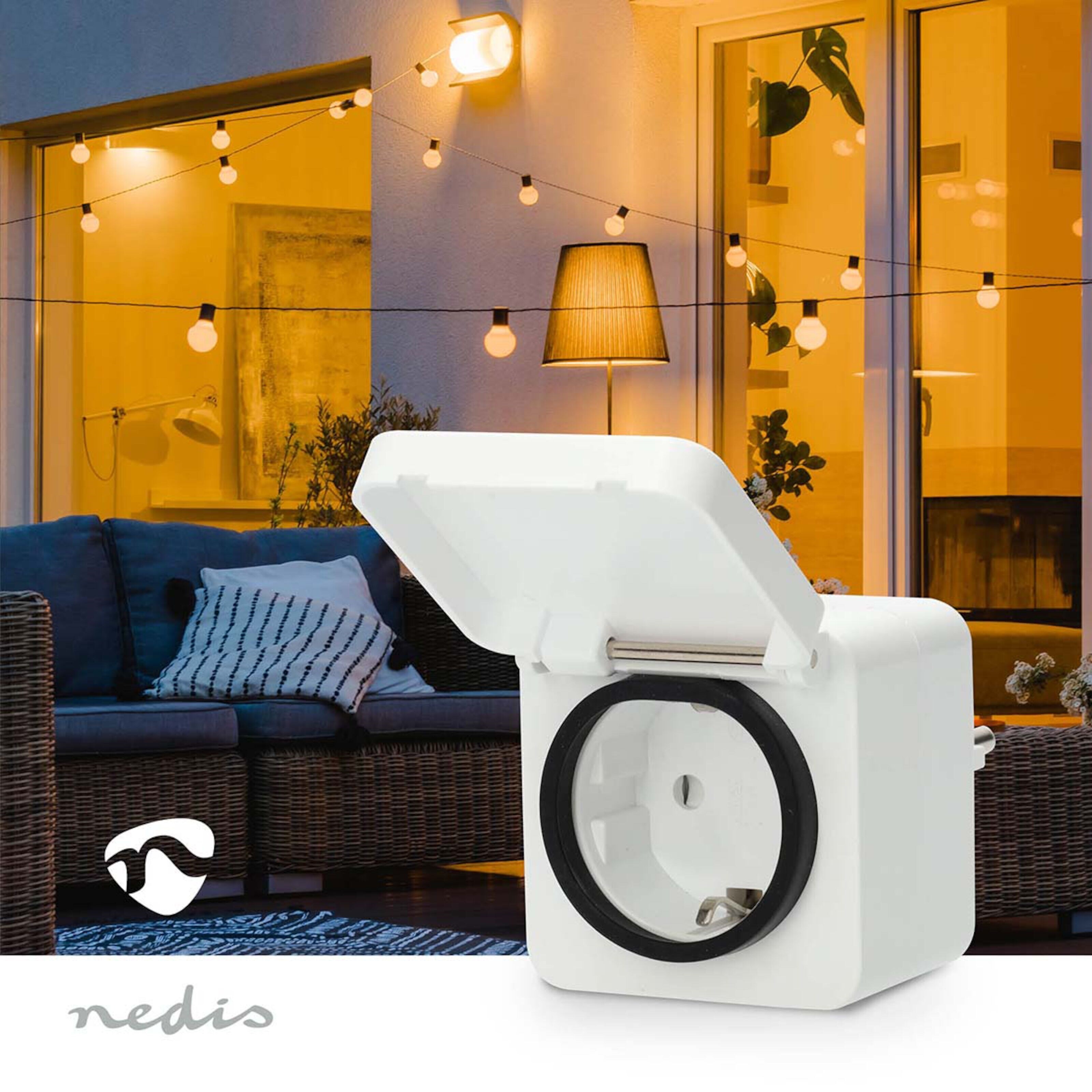 Nedis Zigbee Fjernstrømbryter for utendørsbruk 3680 W