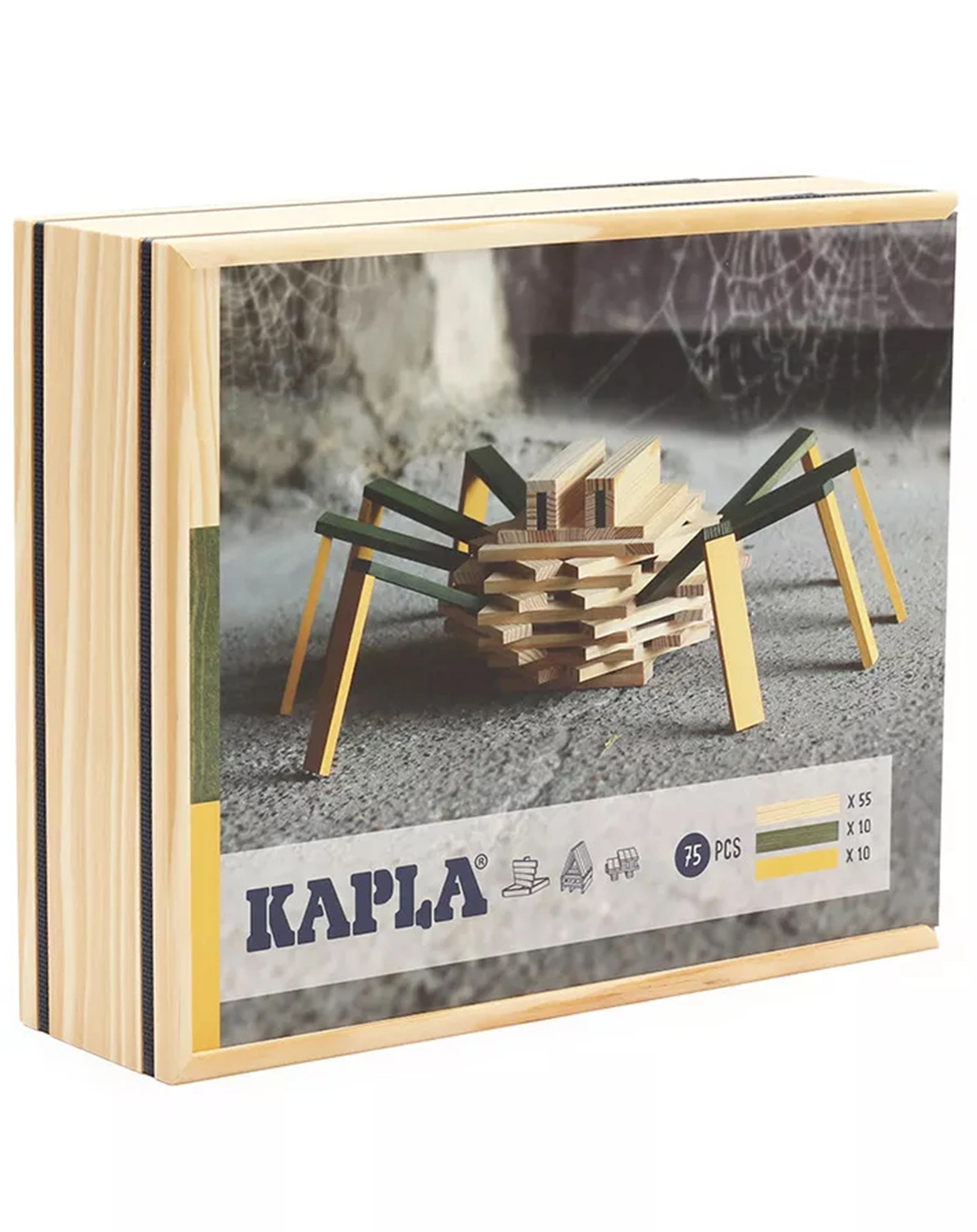 Holz-Baukasten SPINNE 75-teilig
