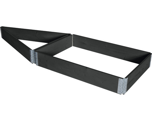 Modulair systeem voor verhoogde tuinbedden, palletframe, wanddikte 19 mm, 120 x 80 x 20 cm, antraciet