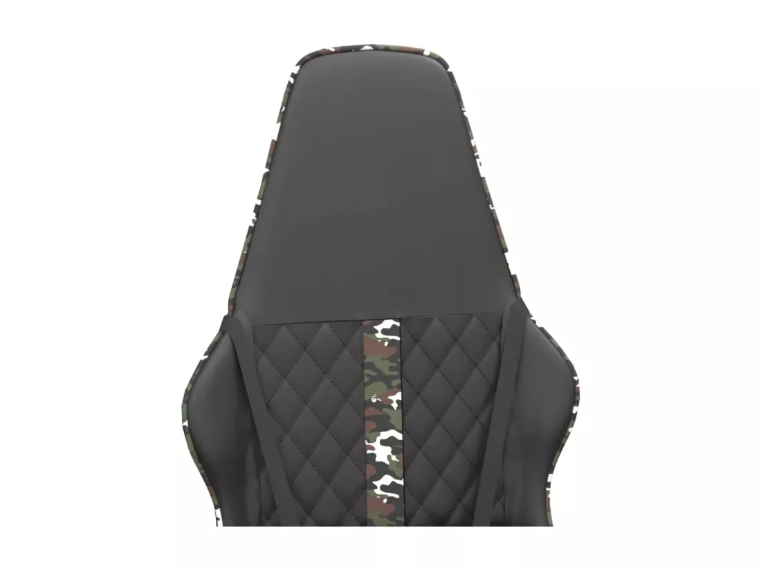 Chaise de jeu Noir et camouflage Similicuir
