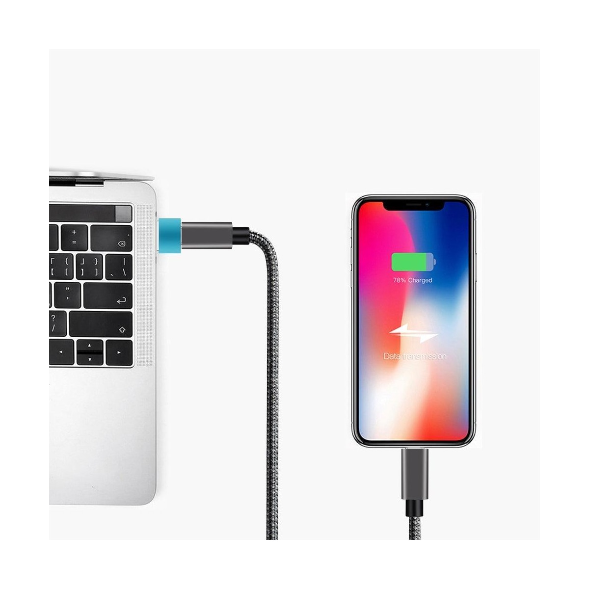 NÖRDIC USB C til OTG USB En mini adapter metall blå