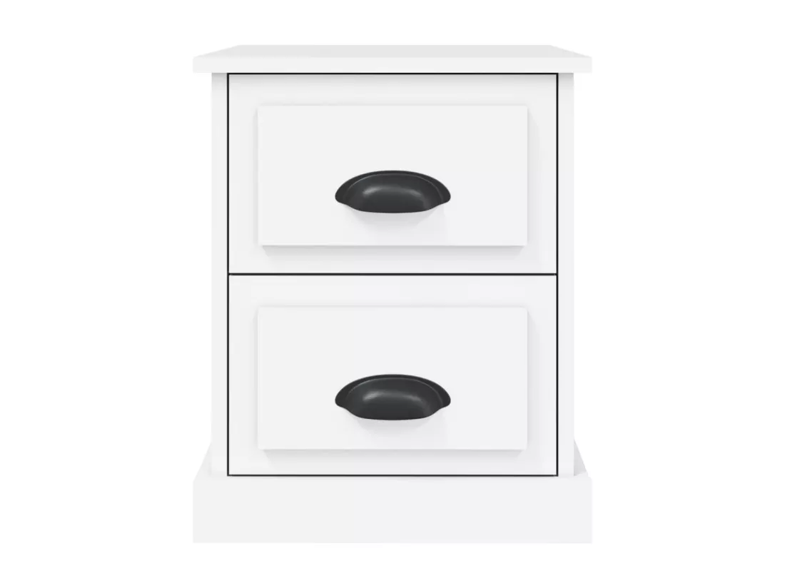 Table de chevet blanc 39x39x47,5 cm bois d’ingénierie