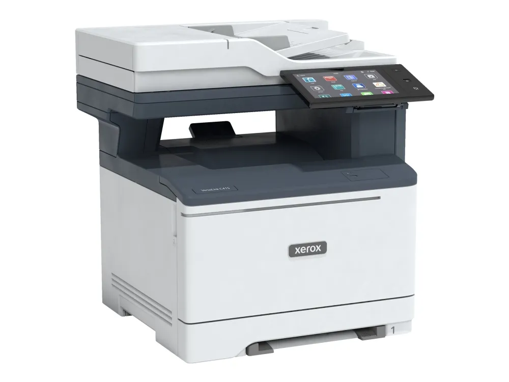 Xerox VersaLink C415V_DN - Multifunktionsprinter - farve - laser - Legal (216 x 356 mm) (original) - Legal (medie) - op til 42 spm (kopiering) - op til 42 spm (udskriver) - 251 ark - 33.6 Kbps - Gigabit LAN, USB 2.0, USB vært, NFC - Green World Allia