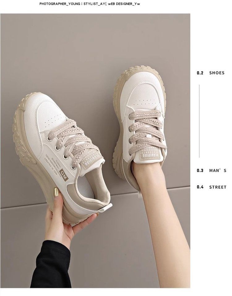 Asterisk - Veterschoenen met letters en platform