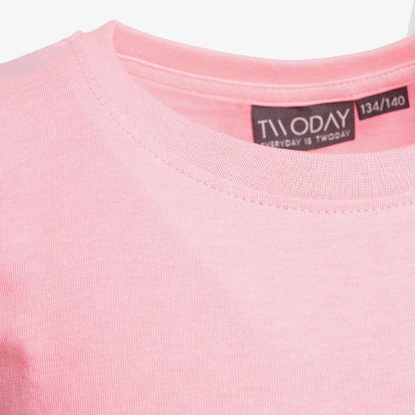 TwoDay basic meisjes T-shirt roze