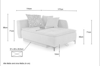 Schlafsofa MILA rosa