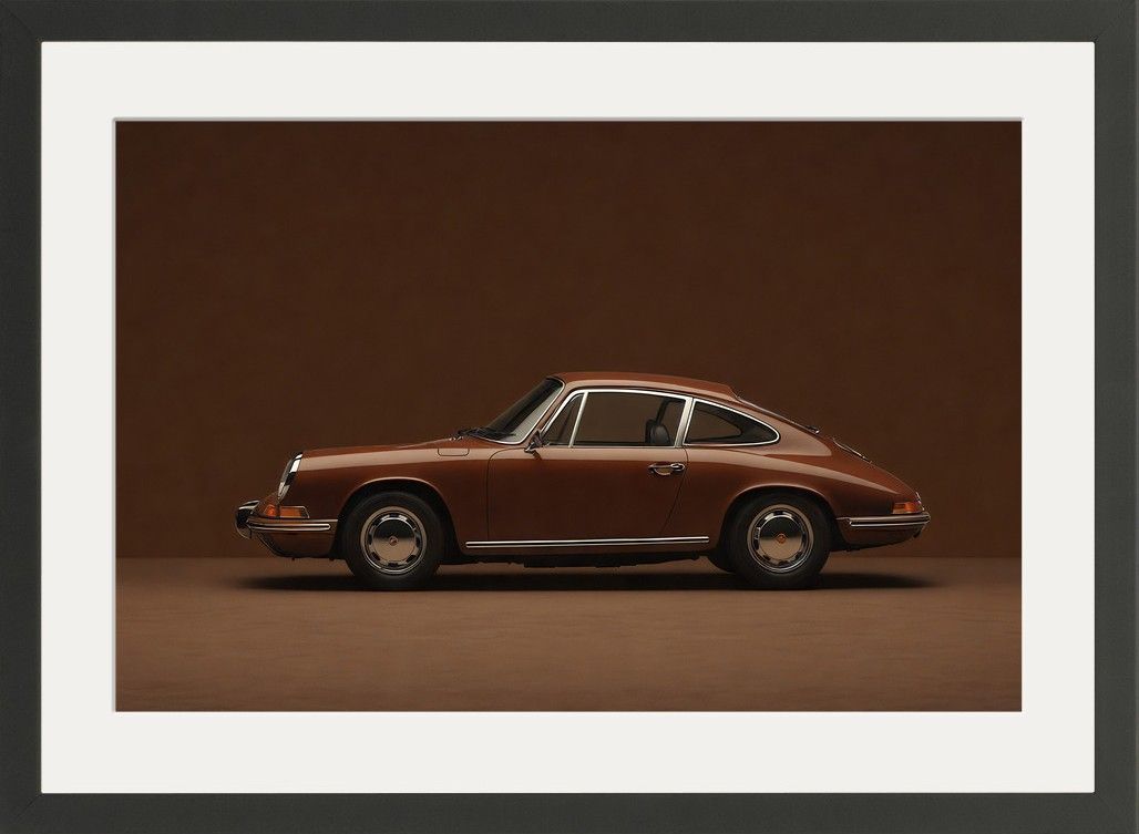 Art Print Brown Porsche