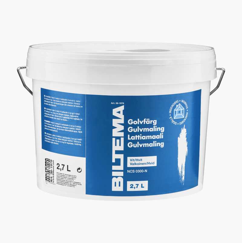 Gulvmaling FLOOR, hvit, 2,7 liter