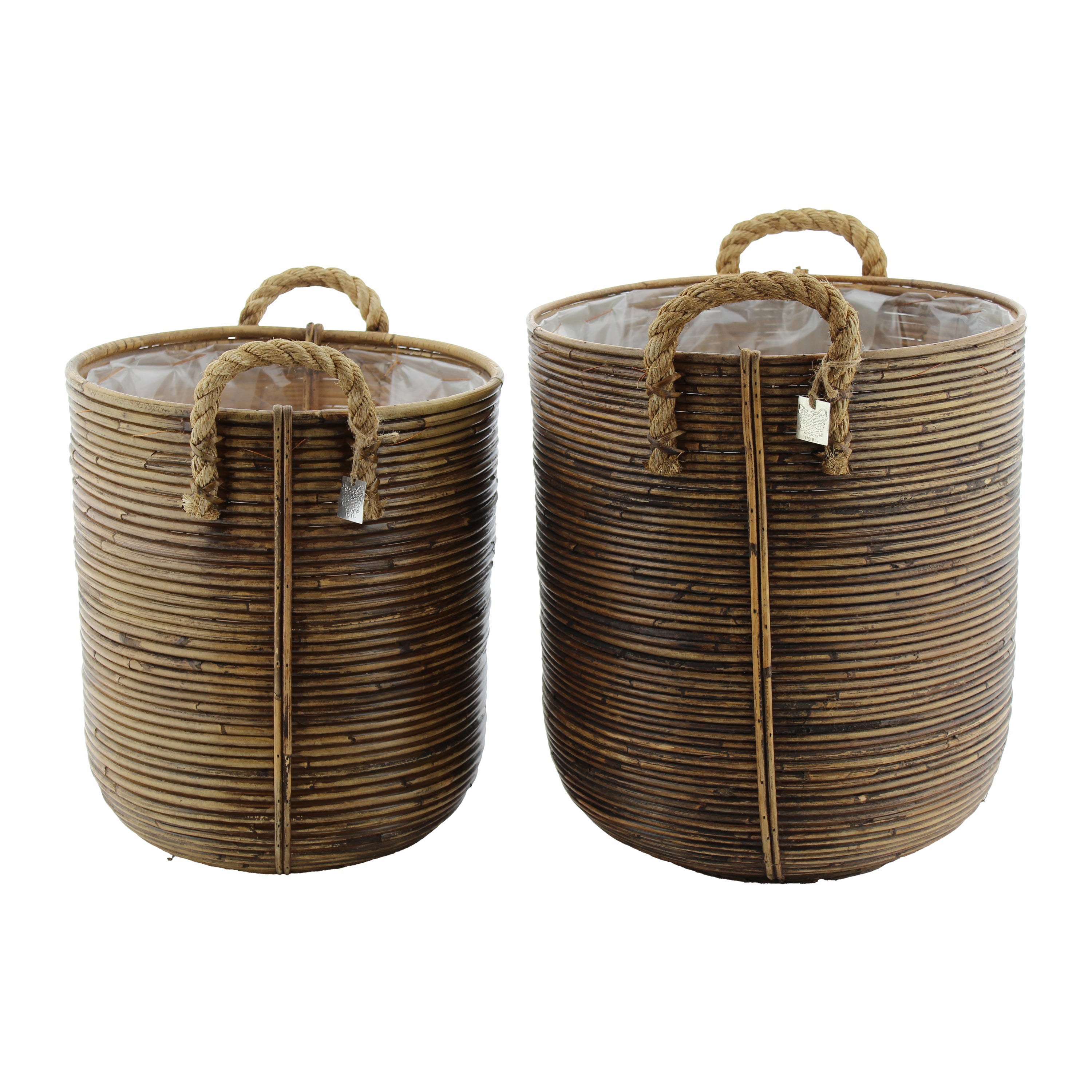 Van der Leeden Stripe Opbergmand Ã 35 cm - Bronze