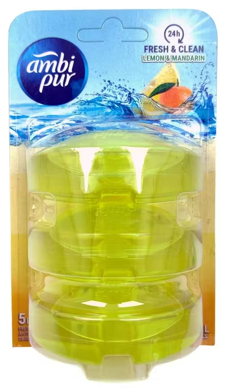 Ambi Pur Toiletblok Navulling Lemon & Mandarin 3 stuks
