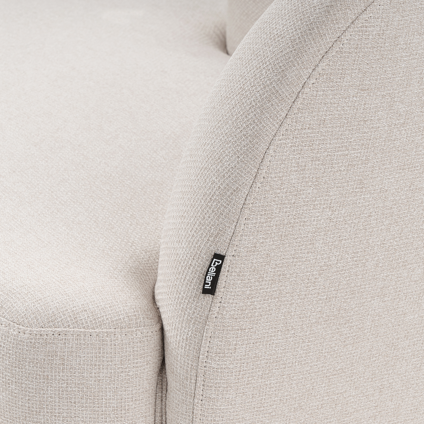 Beliani - TANLAY - Chaise longue - Lichtbeige - Polyester