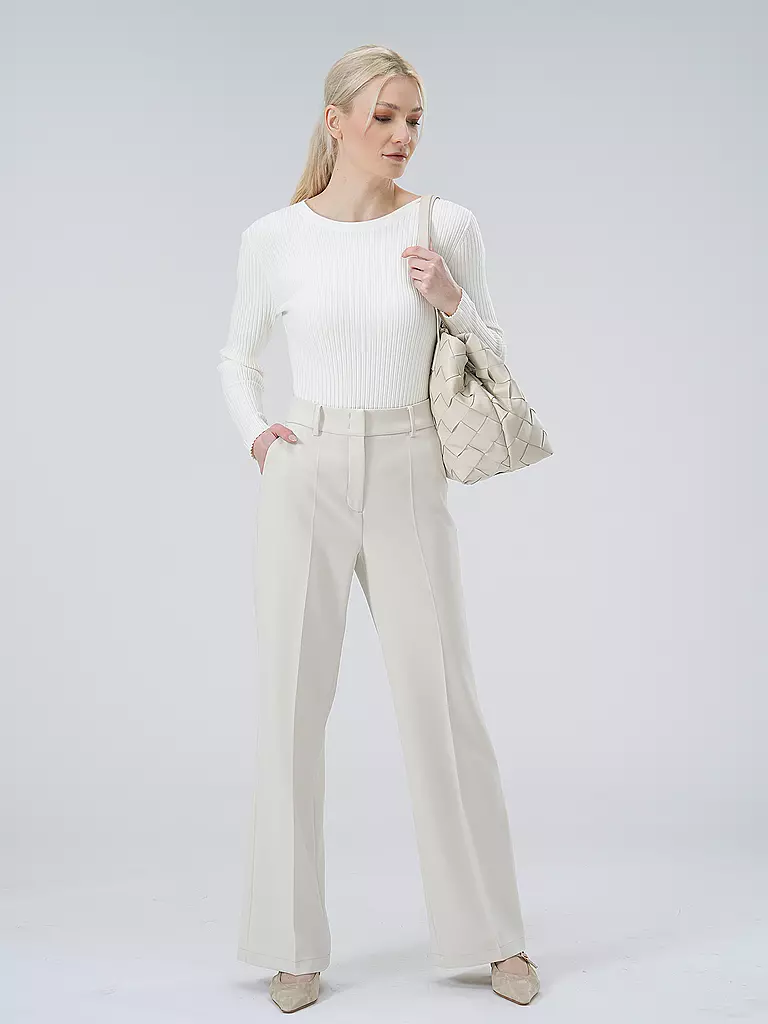 LES VISIONNAIRES Ledertasche - Shopper ODILE WEAVE weiss