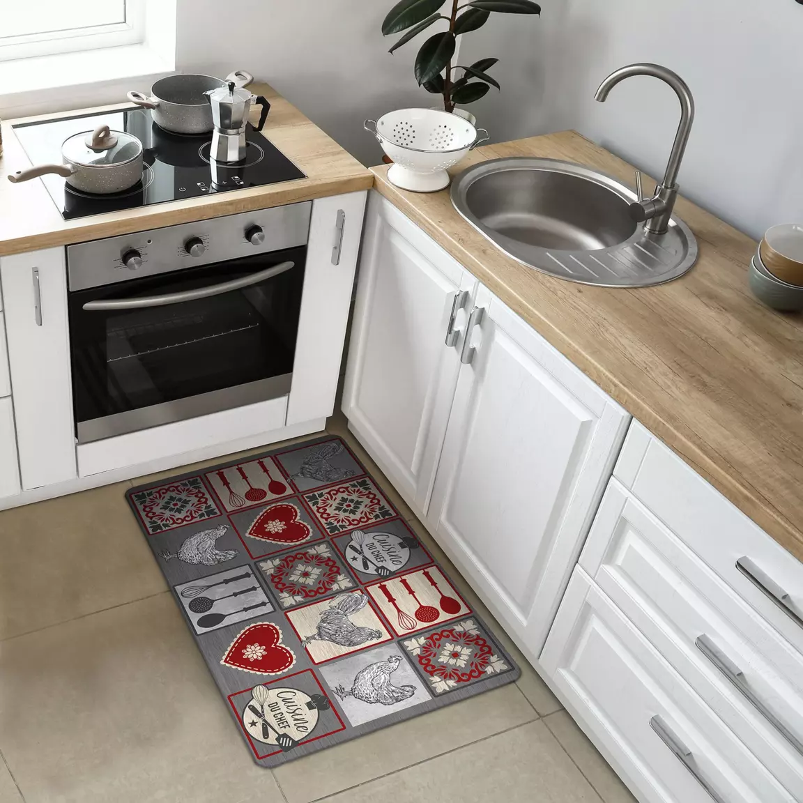 Tapis de cuisine (45 x 75 cm) Rustico Rouge