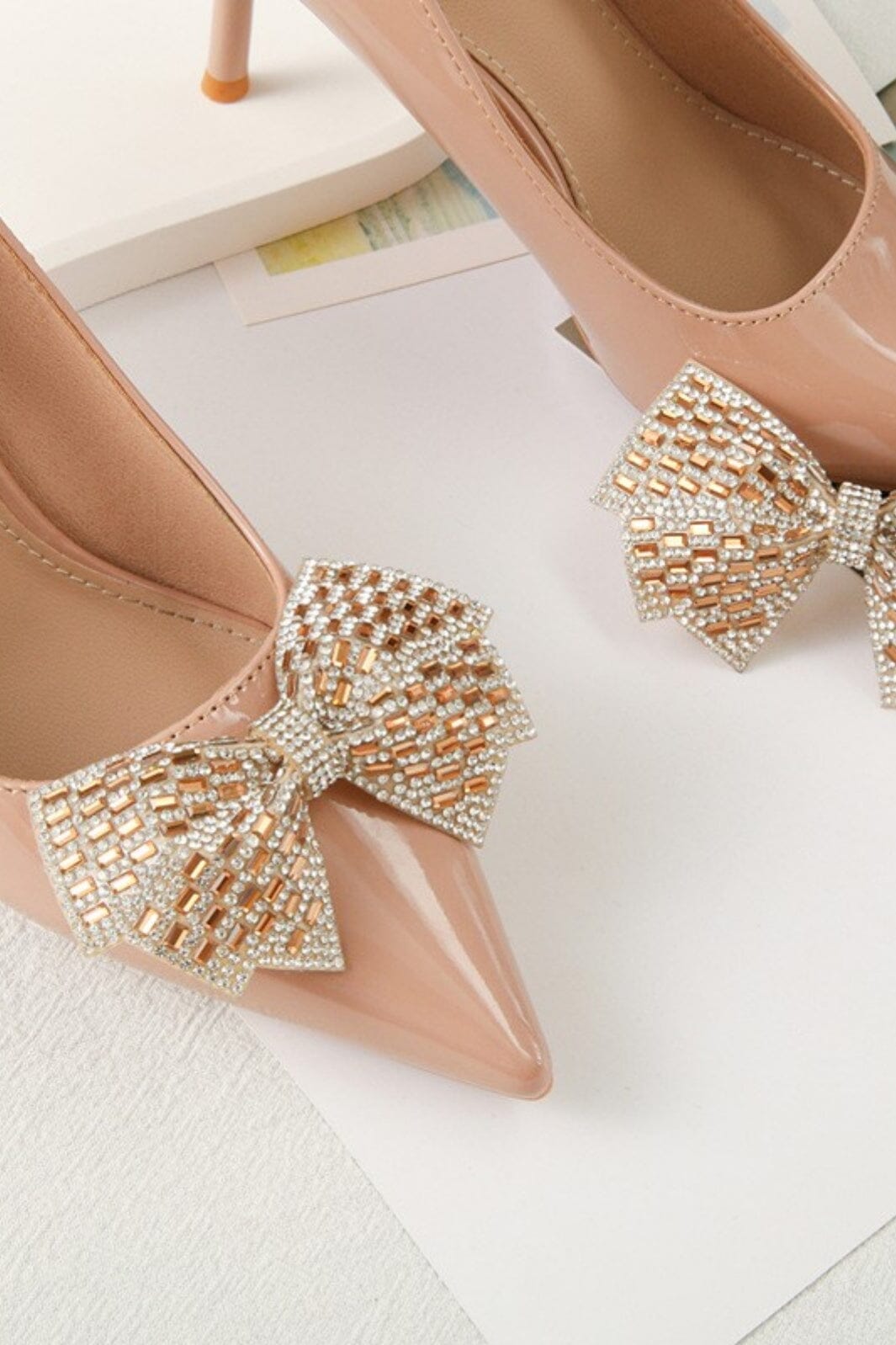 Mellow Moon Smal Bow Glitter forgyldt
