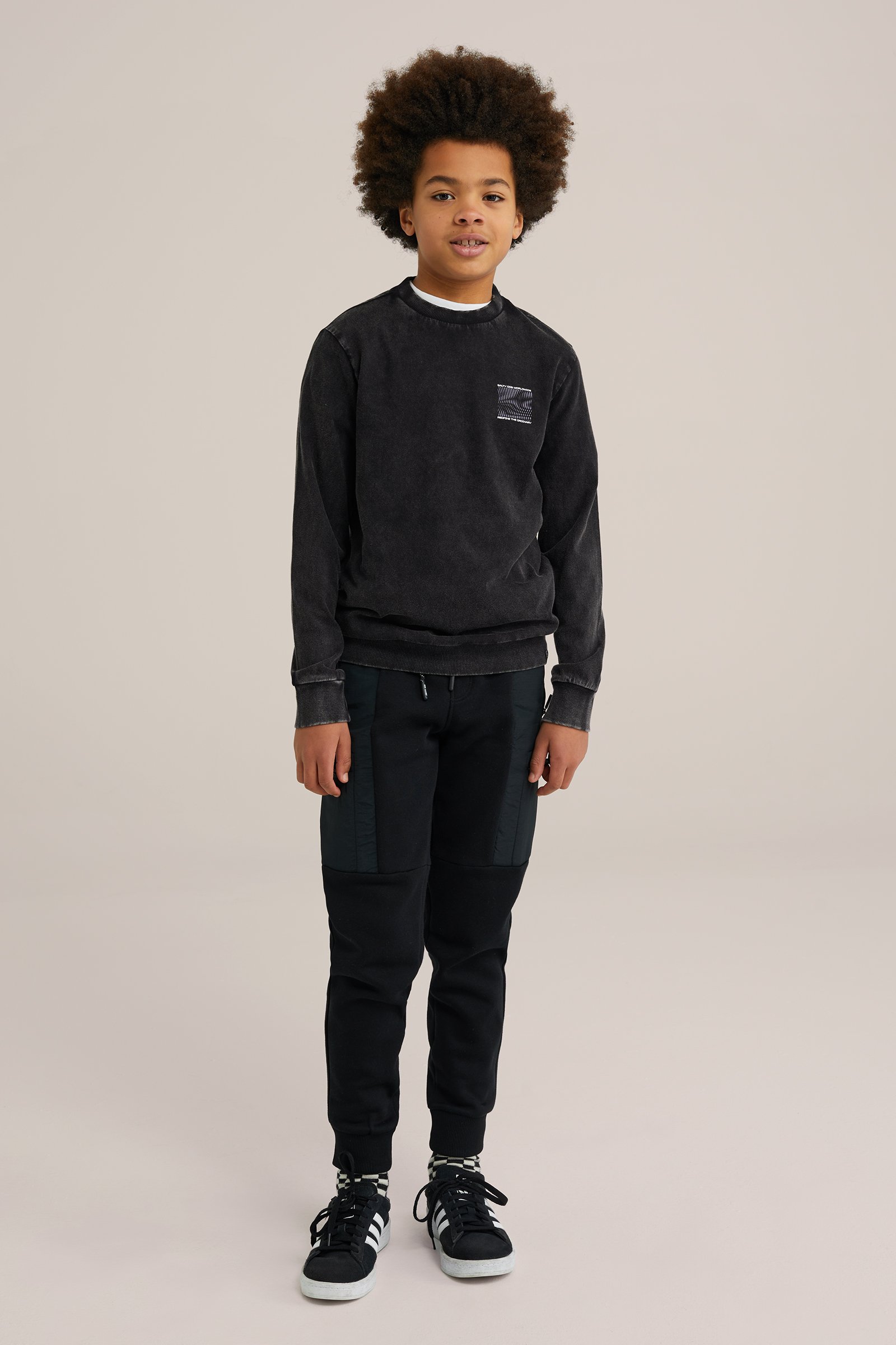 Jongens T-shirt met opdruk Salty Dog Zwart