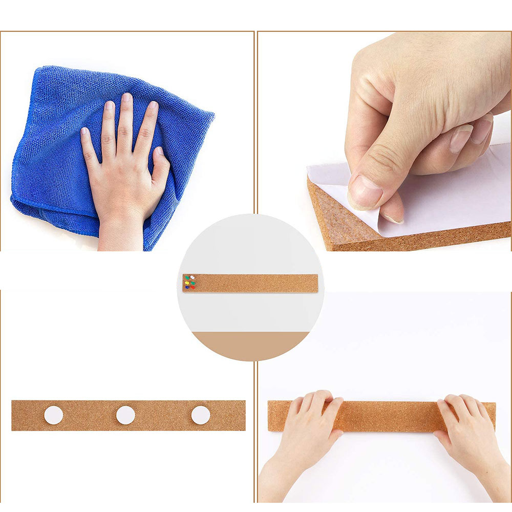 (30x5cm) Selbstklebende Kork Leiste DIY Pinnwand - Braun