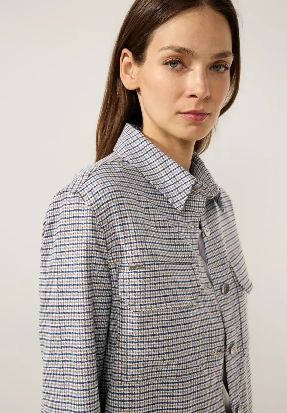 Karojacke mit Tunnelzugband - deep blue