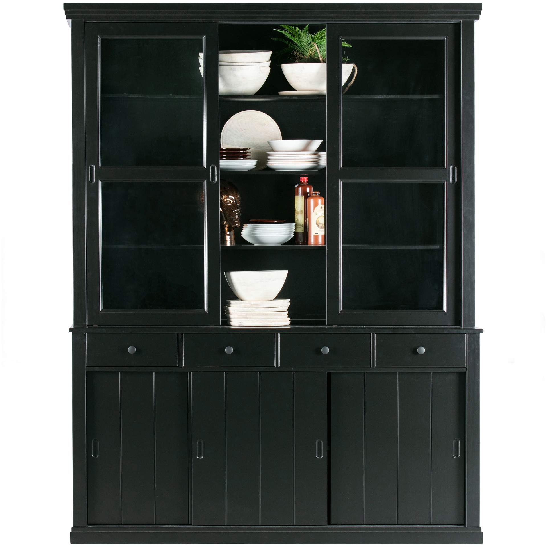 Buffetschrank LAGOS 166 x 214 cm schwarz