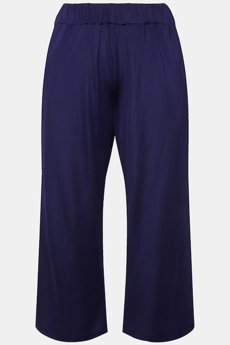 Slinky-Culotte, wadenlang, weites Bein, Elastikbund