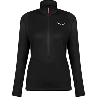 Salewa Puez Polarlite Halfzip Fleece Langarmshirt Black Out Damen