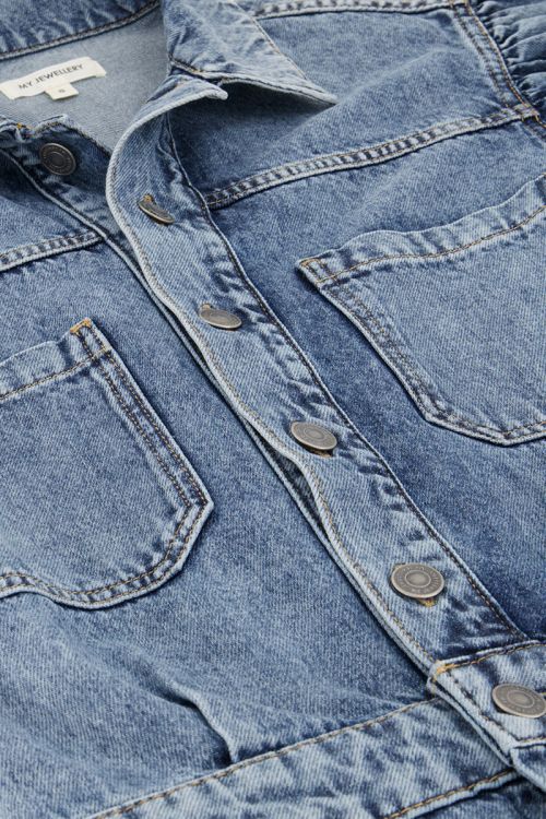 Lichtblauwe denim jumpsuit