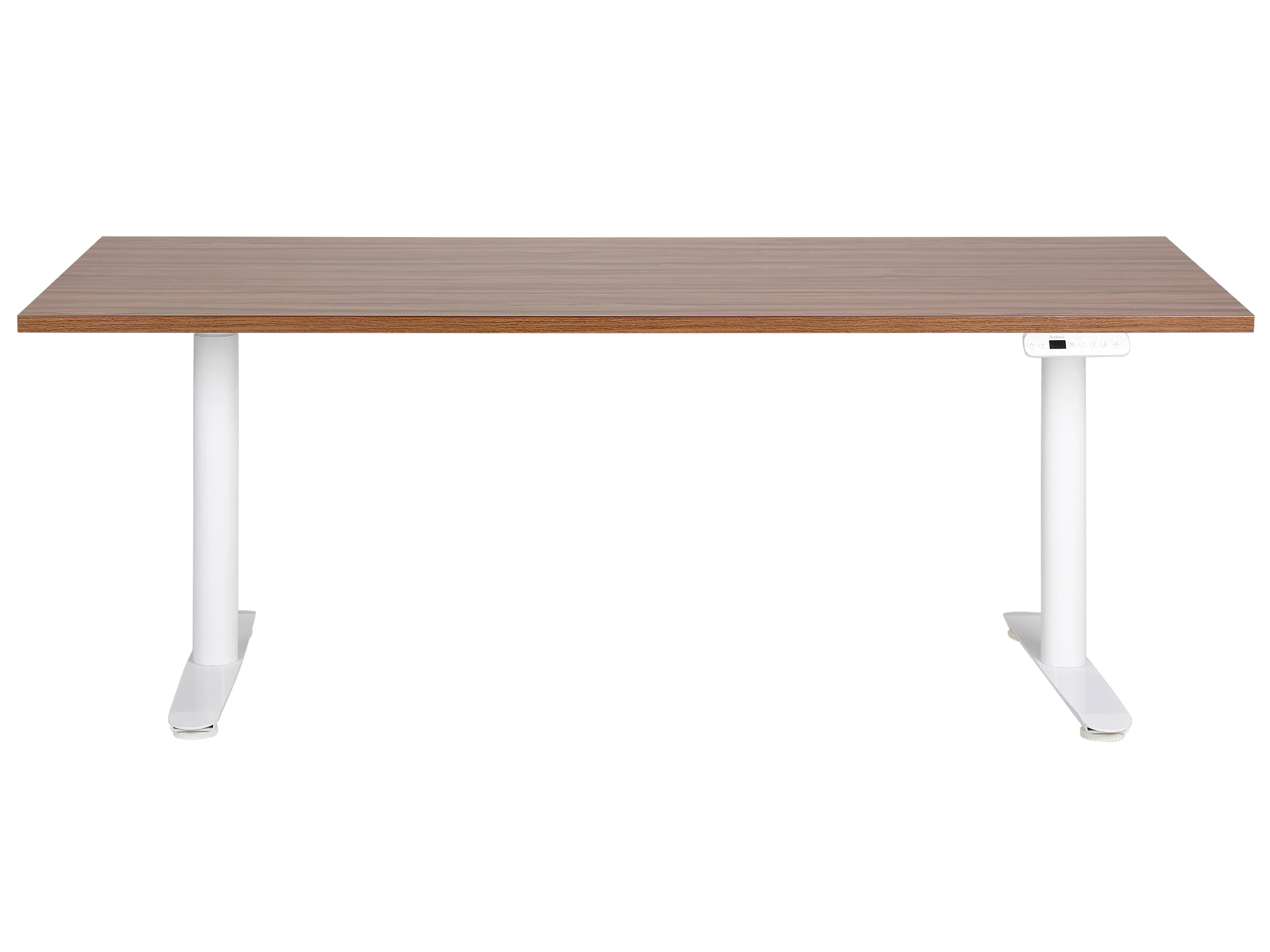 Elektrisch verstelbaar sta-bureau DESTINAS Bruin/wit 180 cm 80 cm
