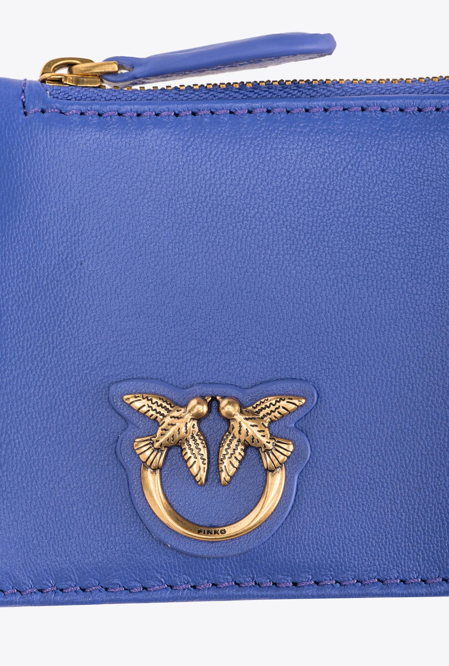 Porte-cartes zippé à motif | Bleu