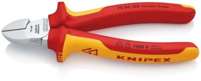 Knipex 7006160 Zijsnijtang verchroomd/comfort 160mm VDE