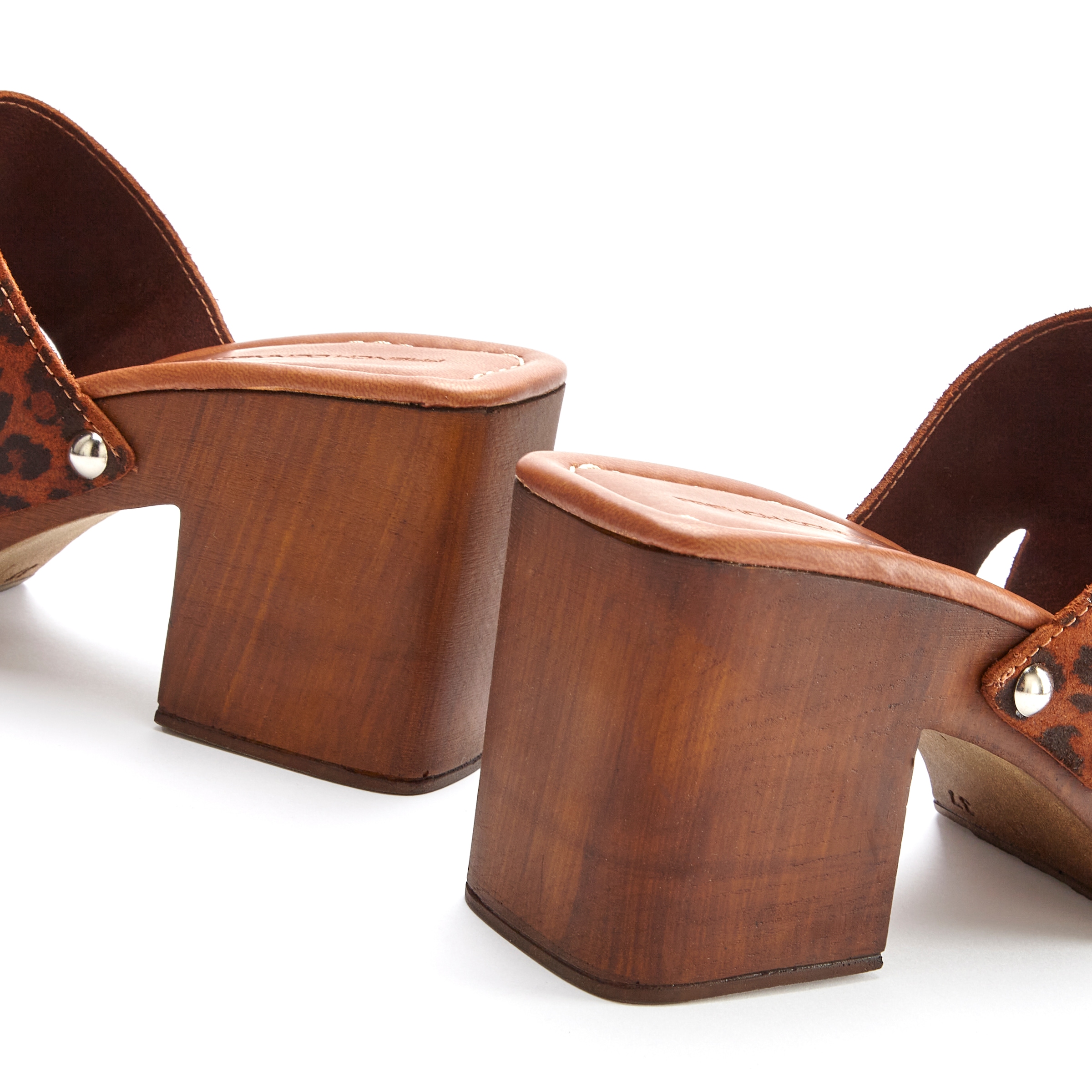 French Connection Pantolette »Mule, Sandale, offener Schuh, Sommerschuhe, Lederpantolette«  aus Leder mit Blockabsatz und Plateausohle