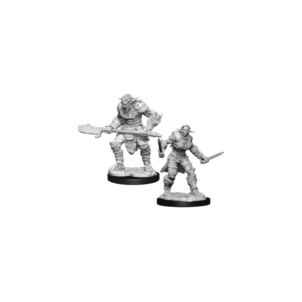 D&D Nolzur's Marvelous Unpainted Miniatures: Male Bugbear Barbarian & Female Bugbear Rogue