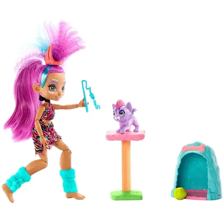 Mattel Cave Club Wilder Katzenspaß mit Roaralai Spielset & Puppe