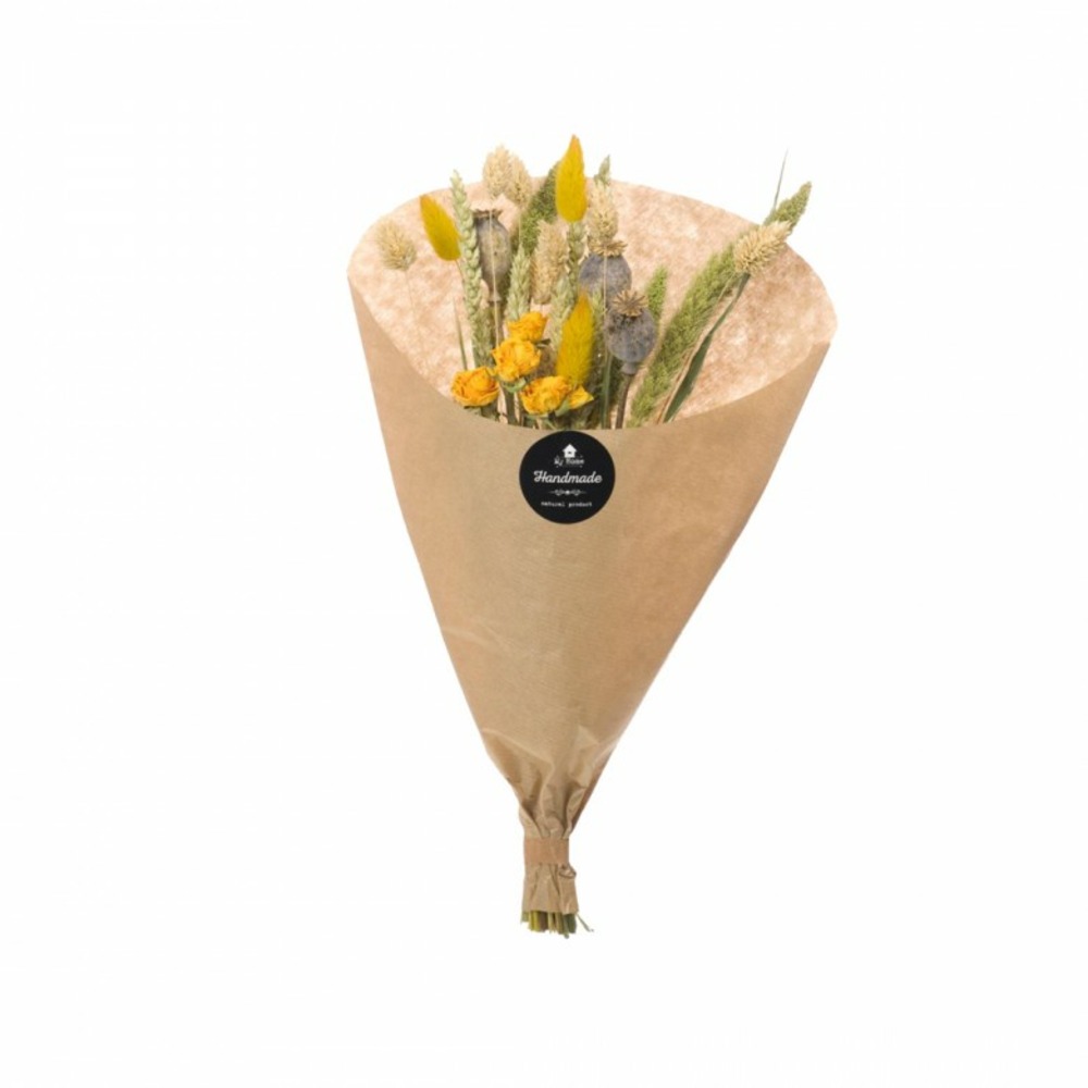 Bouquet de fleurs séchées m mix jaune